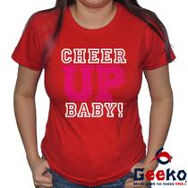 Baby Look Twice 100% Algodão Cheer Up Baby Blusa Feminina Once K-pop Geeko