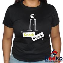 Baby Look Twice 100% Algodão K-pop Knock Knock Once Blusa Feminina Geeko