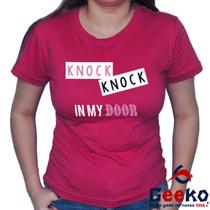 Baby Look Twice 100% Algodão Knock Knock K-pop Once Blusa Feminina Geeko