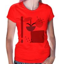 Baby Look Vaso de Planta Minimalista Abstrato - Foca na Moda