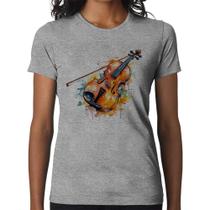 Baby Look Violino Watercolor - Foca na Moda