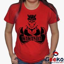 Baby Look Wakanda 100% Algodão - Pantera Negra - Black Panther - Geeko