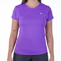 Baby Look Zeiq Roxa Com Logo Prata