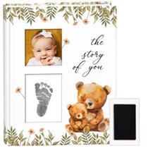 Baby Memory Book Carcamo Shops com almofada de tinta para mãos e pés