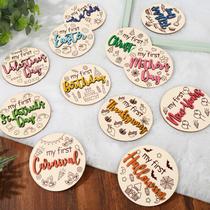 Baby Milestone Cards Jarthena AMCS 12 unidades com tema natalino de 10 cm Baby Milestone Cards Jarthena AMCS 12 unidades com tema natalino de 10 cm