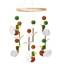 Baby Mobile Sonwyoung Mallard Duck para berço, feltro, feito à mão