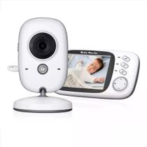 Baby Monitor sem fio com áudio microfone vídeo colorido visão noturna e tela LCD de 3,2p