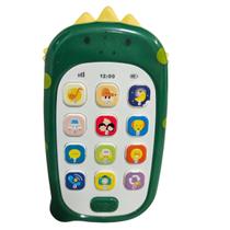 Baby Phone Telefone Musical Infantil Bebê - Brinquedo Educativo c/ Luz e Som Dinossauro - HK Brinquedos