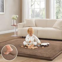 Baby Play Mat ILPEOD Memory Foam, café com 1,3 cm de espessura