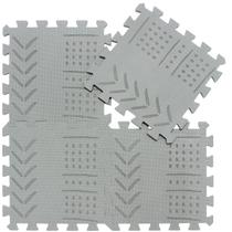 Baby Play Mat qqpp EVA 18 Tiles for Tummy Time e Crawling Grey