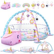 Baby Play Mat WeeHomm Activity Gym com 6 brinquedos sensoriais de 0 a 12 meses