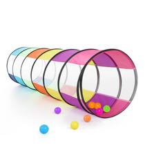 Baby Play Tunnel WeHouse Colorido com 2 lados de malha para crianças