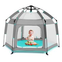 Baby Playpen Bend River com dossel, barraca de praia e mosquiteiro Baby Playpen Bend River com dossel, barraca de praia e mosquiteiro