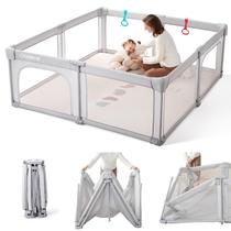 Baby Playpen cholena, dobrável, portátil, interno e externo, cinza Baby Playpen cholena, dobrável, portátil, interno e externo, cinza