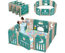 Baby Playpen Dripex dobrável com portão ajustável de 14 painéis
