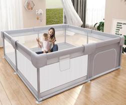 Baby Playpen Hiaksedt para bebês e crianças pequenas com portão e malha