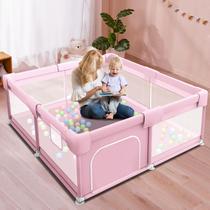 Baby Playpen Hiaksedt para bebês e crianças pequenas rosa
