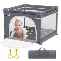 Baby Playpen Jixrolyn Small com malha macia e respirável de 36 x 36 polegadas