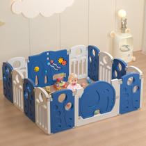 Baby Playpen LulliSpace, fechadura de segurança de 14 painéis, azul, branco