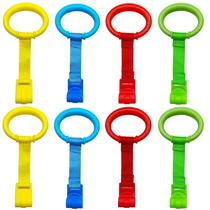 Baby Playpen Pull Up Rings Code, 8 unidades, 4 cores Baby Playpen Pull Up Rings Code, 8 unidades, 4 cores