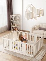 Baby Playpen VBABY para bebês e crianças pequenas, 12 painéis brancos