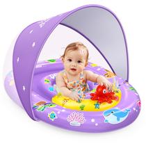 Baby Pool Float EZIGO com proteção solar de dossel UPF 50+