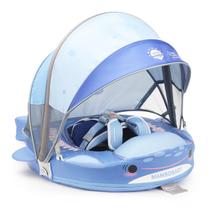 Baby Pool Float Mambobaby com design de dossel e cauda de tubarão