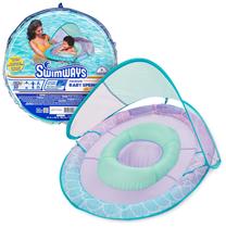 Baby Pool Float Swimways Baby Spring Float com dossel Mermaid