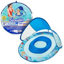 Baby Pool Float SwimWays Baby Spring Float com dossel Shark