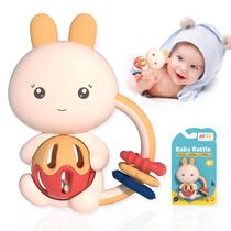 Baby Rattle Alilo Bunny 0-3-6 meses com anéis coloridos em ABS