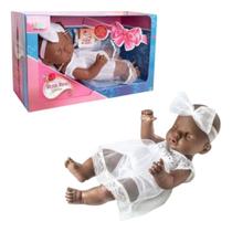 Baby Reborn Boneca Negra Com 40 Cm Rose Ring Milk Envio 24h