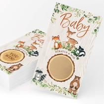 Baby Shower Game Printed Party Woodland Scratch Off Cards
