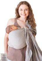 Baby Sling Mebien touche de la nature 100% algodão cinza musselina