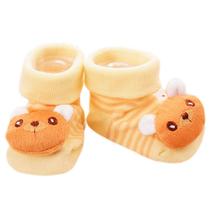 Baby Socks Anti-Slip Cotton Newborn Infant Cartoon Animal Slippers Boots Unisex - Marfim