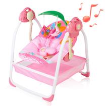 Baby Swing AiBeeYou Portable com 6 movimentos, música e brinquedos rosa