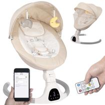 Baby Swing JFOVMCYG para bebês e crianças pequenas com Bluetooth Ivory
