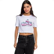 Baby Tee Feminina Manga Curta Sweet Cherry