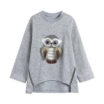 Baby toddler bottoms criança bebê/manga comprida desenhos animados coruja estampado tops roupas com capuz