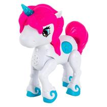 Baby Unicornio com Som e LUZ BRANCO/ROSA DM TOYS DMT6692