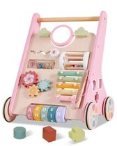 Baby Walker AmazingJoy Wooden com centro de atividades de 12 milhões ou mais Baby Walker AmazingJoy Wooden com centro de atividades de 12 milhões ou mais