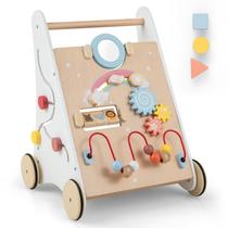 Baby Walker BABY JOY Wooden Push Pull Sit-to-Stand Learning