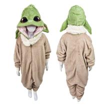 Baby Yoda Macacão Kigurumi Pijama Roupa Fantasia Inverno Infantil Oficial Star Wars T- Zona Criativa