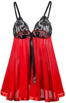 Babydool vermelho transparente