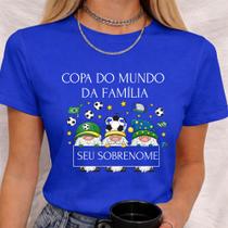 Babylook Algodão Estampa Sobrenome Personalizado Família Copa Do Mundo Conjuntos Look Ootd