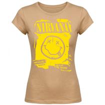 Babylook Banda Nirvana Estilo Grunge Unissex Malha 100% Algodão - Guerino Signature