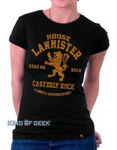 Babylook Game Of Thrones House Lannister Camisa Geek Série