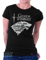 Babylook Game Of Thrones Stark Camisa Geek Got Blusa Série
