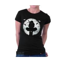 Babylook Itachi Uchiha Blusa Naruto Anime Clássico Geek