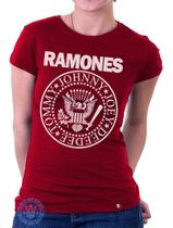 Babylook Ramones Logo Blusinha Banda Rock Clássicos Anos 80