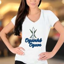 BabyLook Saudação Ogum - Umbanda Candomblé - Unissex BabyLook Saudação Ogum - Umbanda Candomblé - Unissex